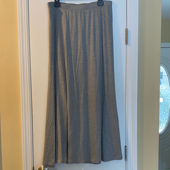 Eileen Fisher 70%Silk 30%Cotton LinedMaxi Skirt Stretch Waist ExcellentCondition